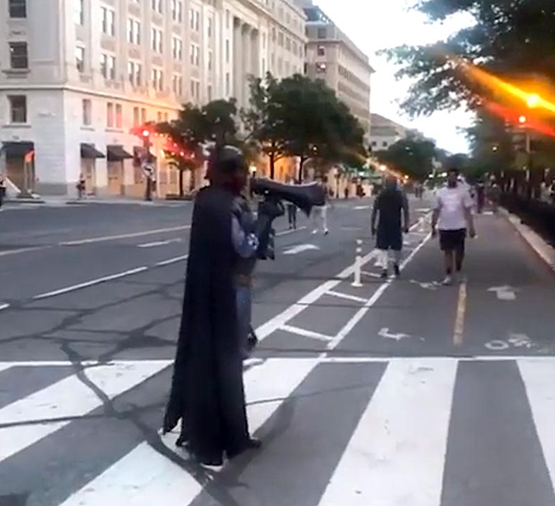 A Batman cosplayer made an appearance at a Black Lives Matter protest in Washington DC 2020