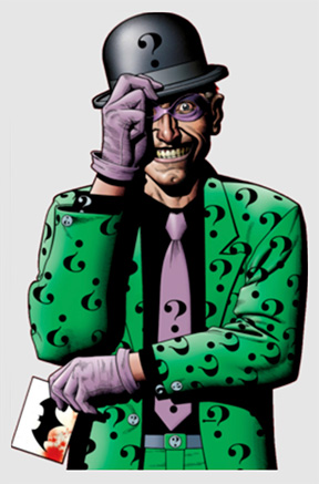 The Riddler with ? Hat comic illustration