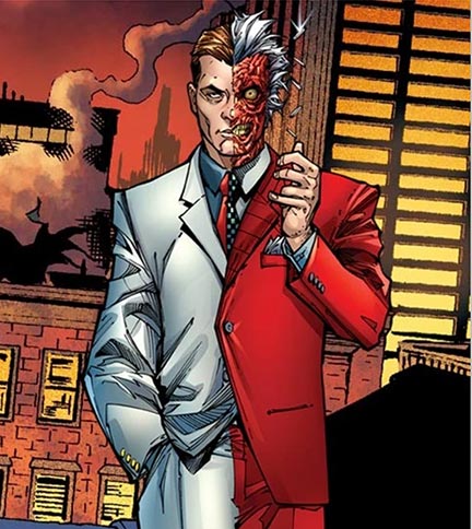 Harvey Dent, famously known as Two-Face,