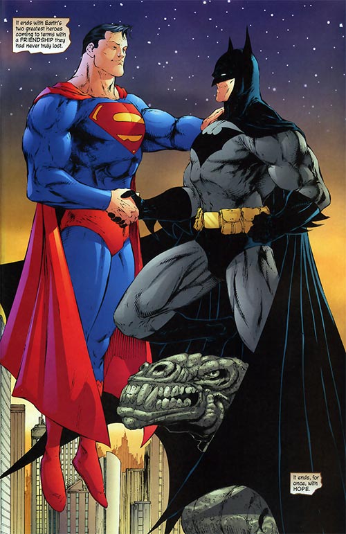 Batman and Superman as friends