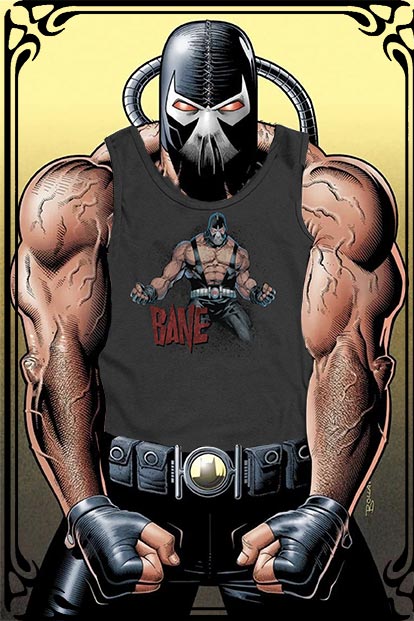 Bane wearing a Bane Flex  design tank top