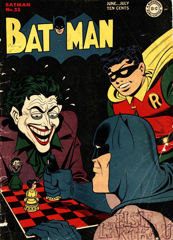 comic Cover 1944 Batman , Robin & Joker