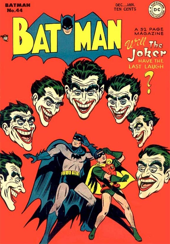 Comic Cover 1940 Batman, Robin & Joker