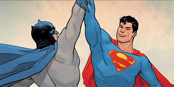 Batman & Superman as Friends from comic strip