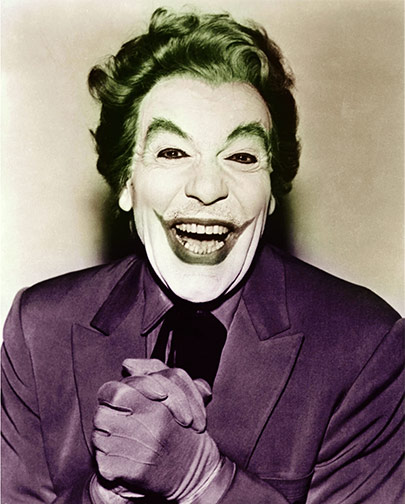 Cesar Romero plays the Joker in the 1960’s TV show Batman