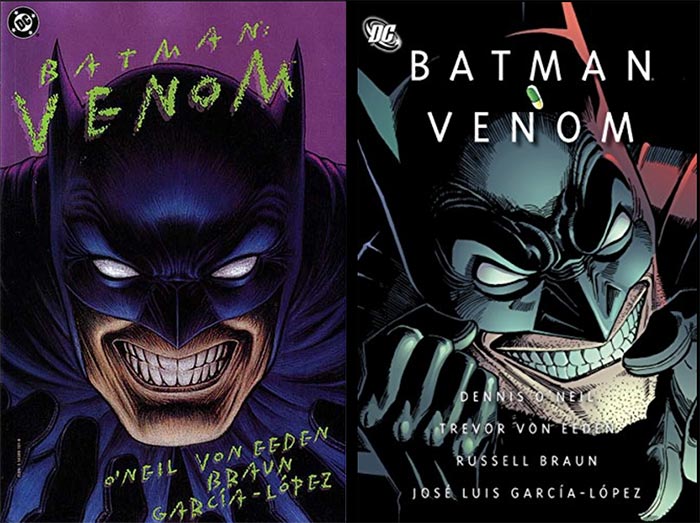2 versions of Batman Venom Comic Cover