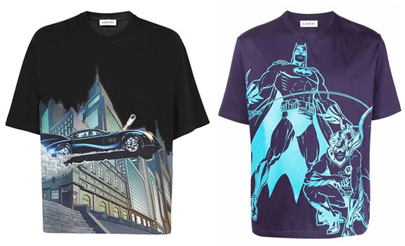 2 Batman T shirts from Lanvin Spring Summer 2022 Collection 