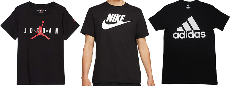 Nike/Michael Jordan tee  | Nike logo tee| Adidas logo tee