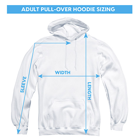 size chart adult hoodie