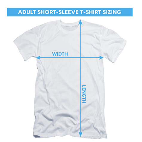 size chart adult Tall Fit T Shirt