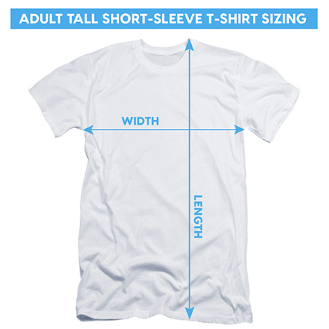 size chart adult Tall Fit T Shirt