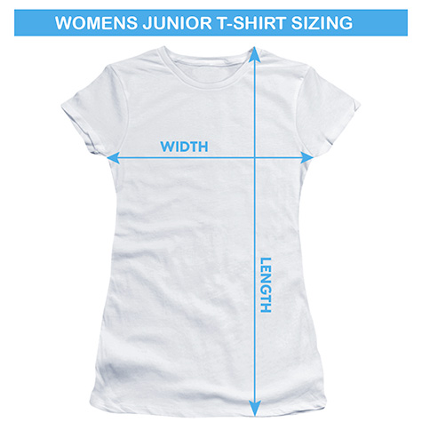 size chart womens junior JS t shirt