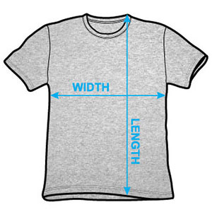 size chart standard t shirt