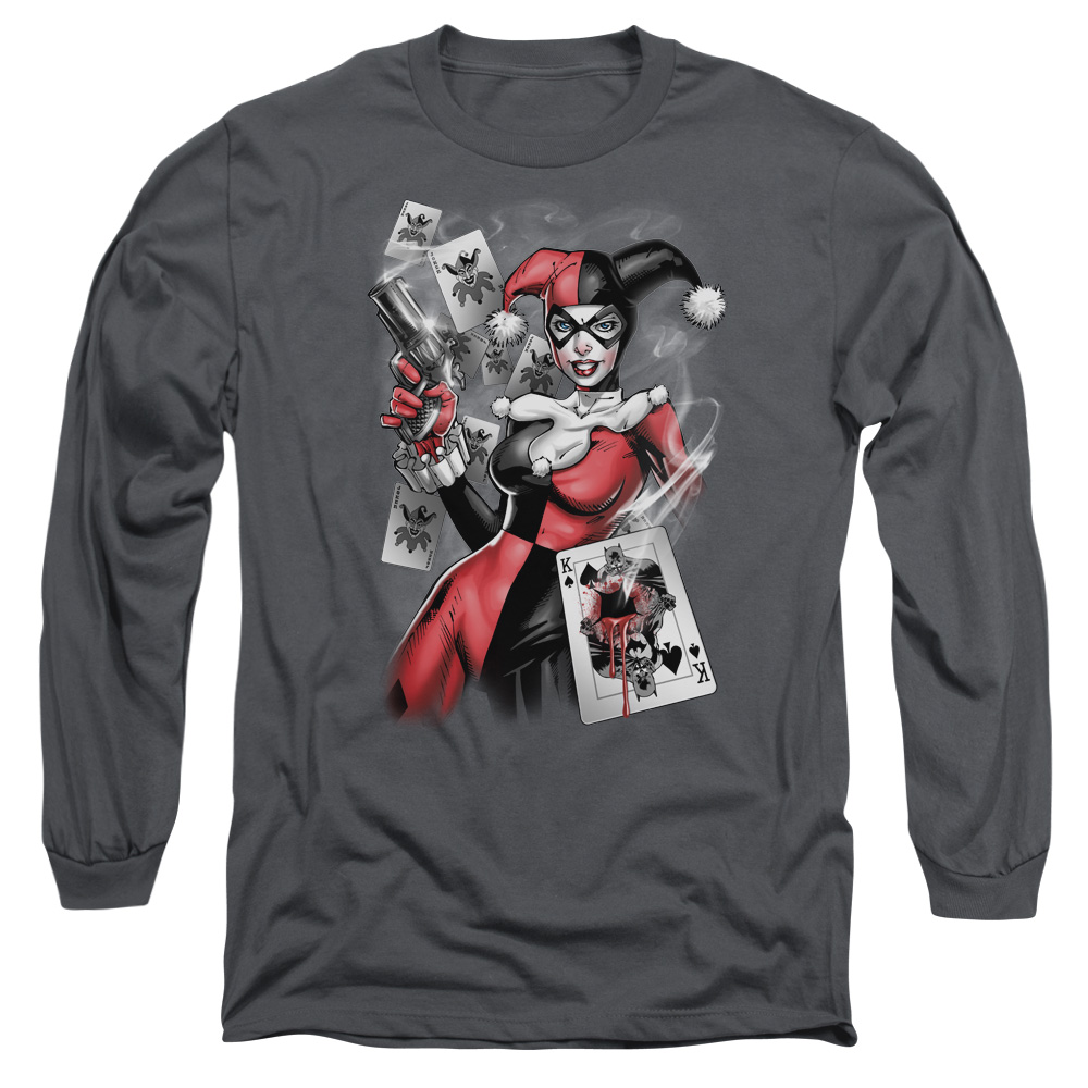 Harley Quinn Smoking Gun Batman DC Comics Licensed Adult T Shirt 